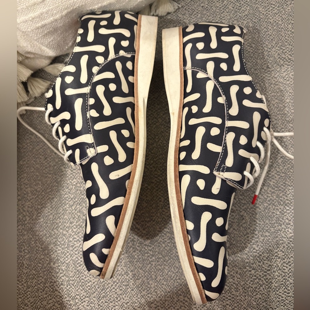 ROLLIE Derby Print X Twisted Star Leather Lace Up Flats - Picture 6 of 8